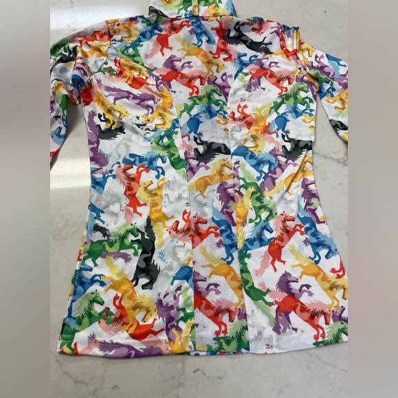 Equestrian Horse Show Long Sleeve Vented Shirt  Size Large - Picture 9 of 14